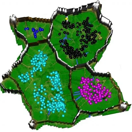 Topografische Darstellung der Genexpressionsdaten